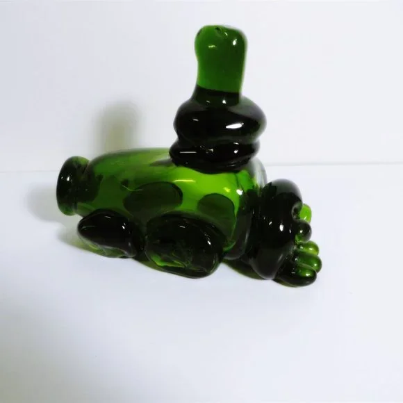 Unique & AmazingEmerald Green Blown GlassHand Crafted ArtTrain Figure